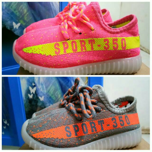 Sepatu  sport yeezy sply 350 sepatu slip on anak