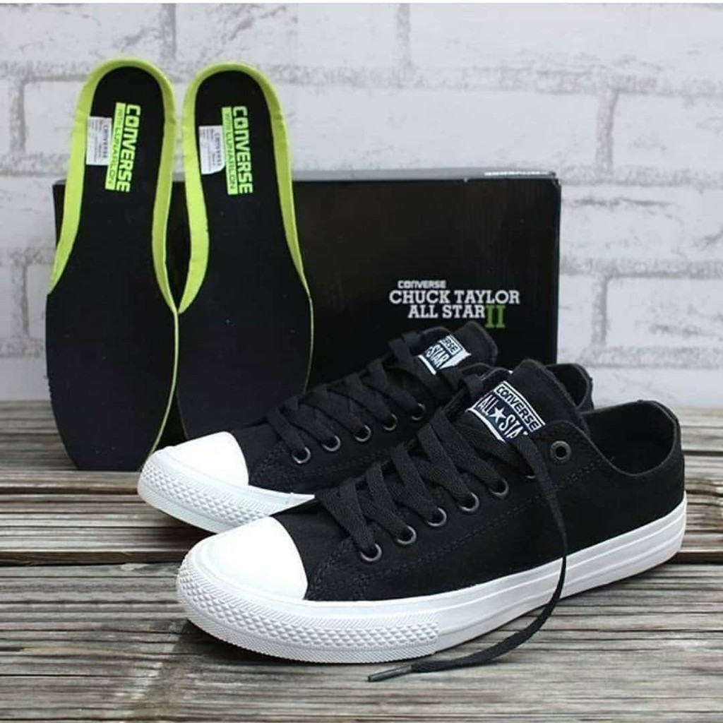 Sepatu CONVERSE GRADE ORIGINAL IMPORT CT CHUCK TAILOR MADE IN VIETNAM BLACK HITAM  CEWEK COWOK