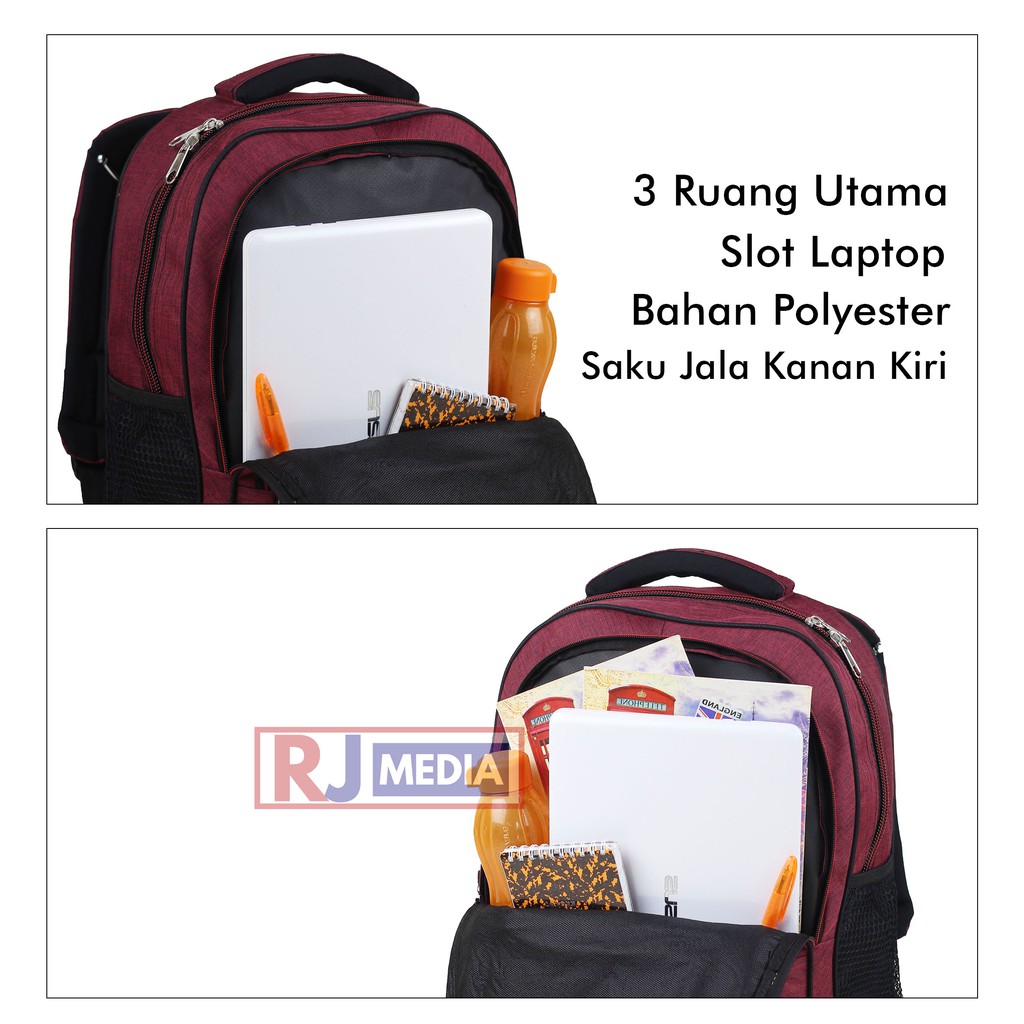 Tas Punggung Ransel Laptop Polo Alfito Backpack Anak Sekolah Les Kuliah Ransel Kerja  Awet Murah Sporty Bonus Raincover Tas Ransel Cowok Laptop