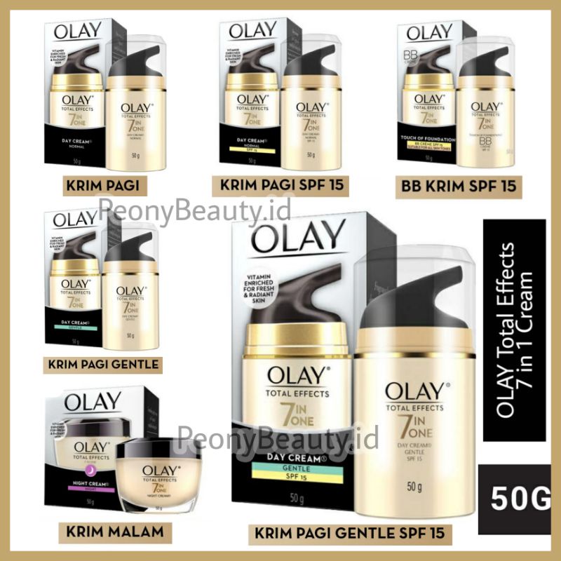 ❣COD √ FLASHSALE MURAH❣ OLAY TOTAL EFFECTS 7IN1 DAY CREAM SPF15 50GR/ OLAY Krim Siang Malam Total Ef