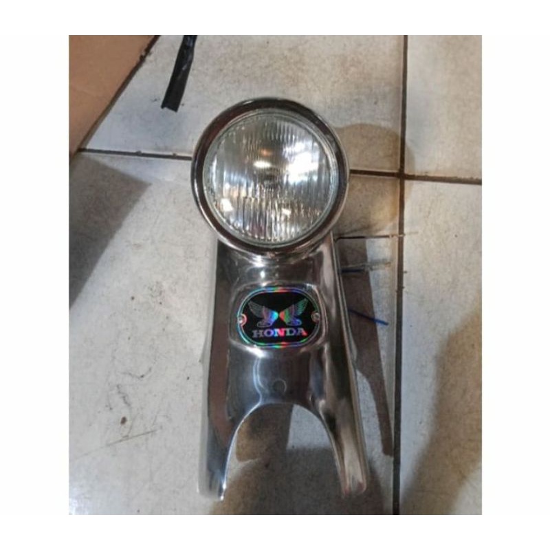 DASI UNYIL SET LAMPU C70 BAHAN DIRAL / DASI UNYIL C70 BAHAN ALUMUNIUM PNP HONDA C70 SET REFLEKTOR LA