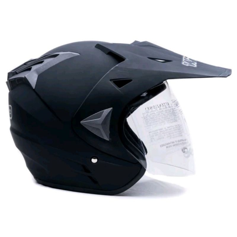 Helm Supermoto WTO Hitam Doff