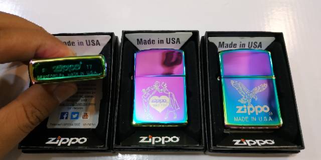 ZIPPO RAINBOW GRADE ORI EKSLUSIF | KOREK ZIPPO PELANGI | INCLUDE BOX EKSLUSIF