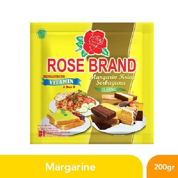 MARGARINE ROSE BRAND 200GR MENTEGA SACHET MARGARIN HALAL