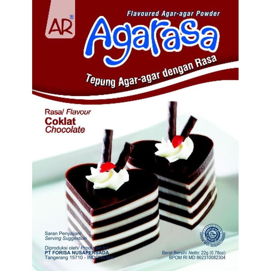 AGARASA Coklat Tepung agar pudding Chocolate 22gr ekonomis