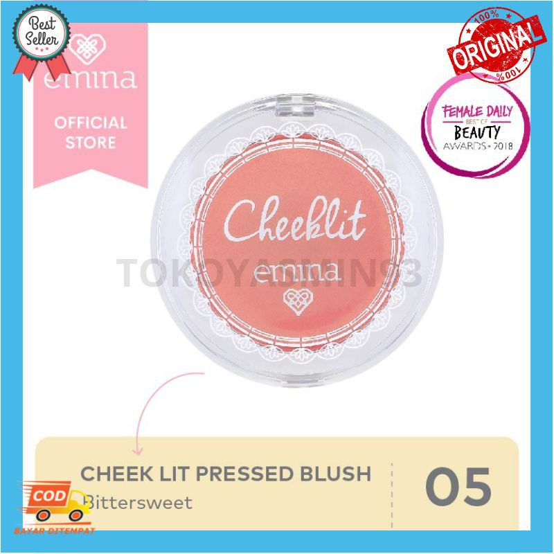 Emina Cheek Lit Pressed Blush 3.5 g Murah