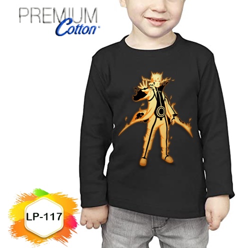 Baju Naruto Hokage Longsleeve Anak Premium Kaos #LP-117