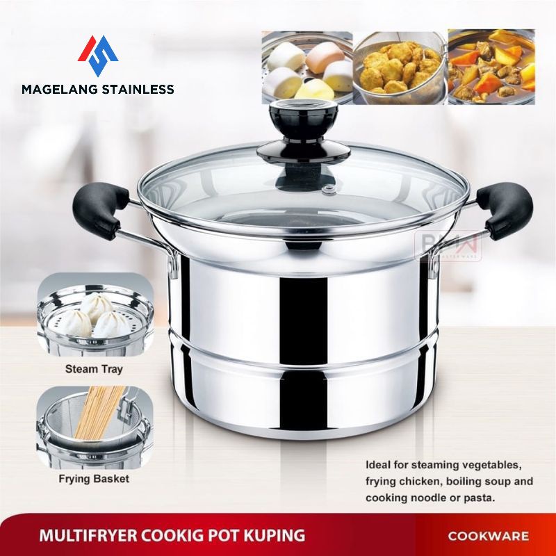 PANCI REBUS, KUKUS, GORENG/PANCI 3IN1 COOKING  POT