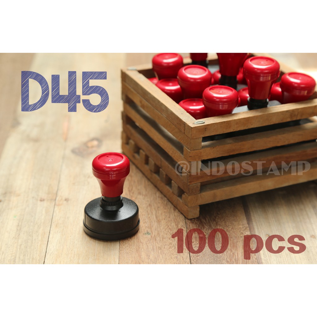 

gagang stempel D45 100pcs flash stamp diameter 45mm original indostamp murah