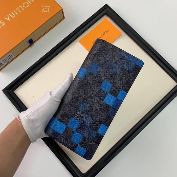 01100-RAN DOMPET LV PIXEL BRAZZA WALLET MIRROR/ DOMPET LIPAT PANJANG PRIA WANITA Berkualitas