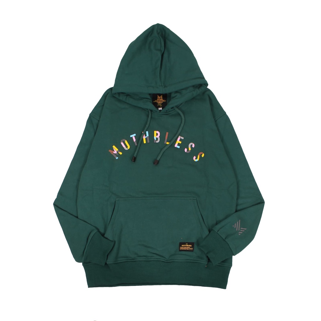 FASHION PRIA Hoodie Colorful Unisex Hijau Botol