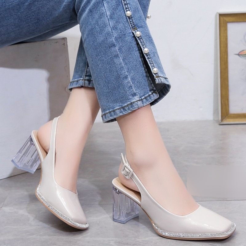 RYX - Glass Queen Sepatu Heels Gesper Wanita Fashion Formal / Pesta - Ori Import