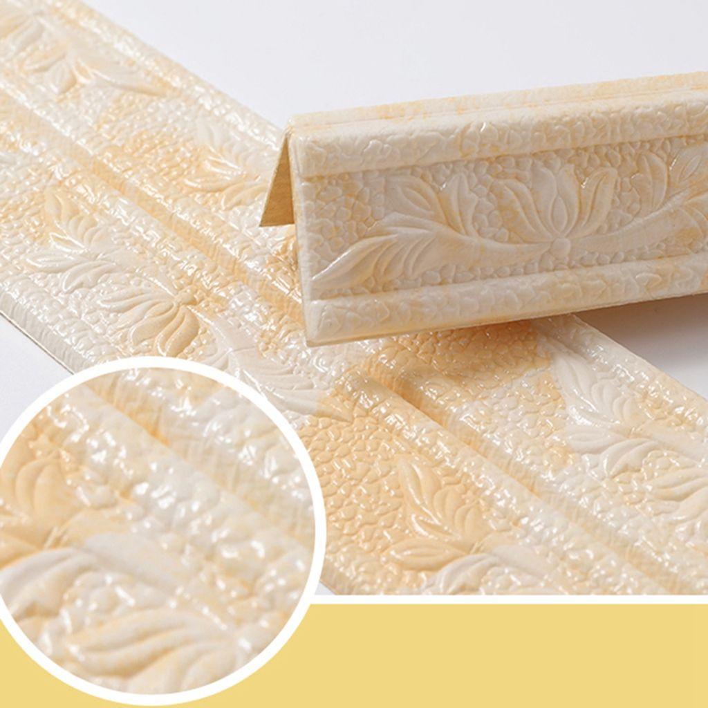 Agustina Stiker Dinding 3D Lebar Digunakan Anti-Tabrakan Timbul Perekat Diri Dekorasi Rumah Kreatif Sudut Wallpaper