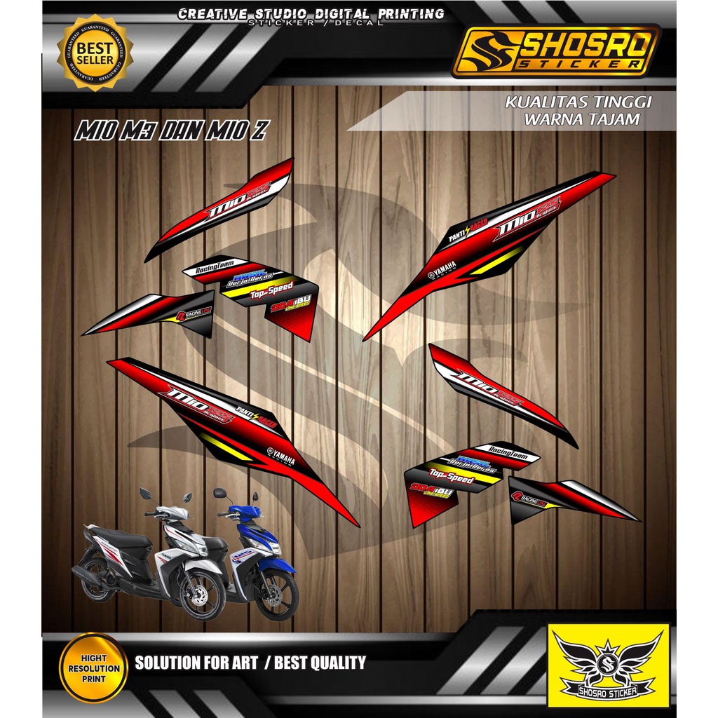 STIKER VARIASI / STIKER VARIASI MOTOR YAMAHA MIO M3 VARIASI MIO M3 MOTIF STIKER STRIPING YAMAHA MIO 