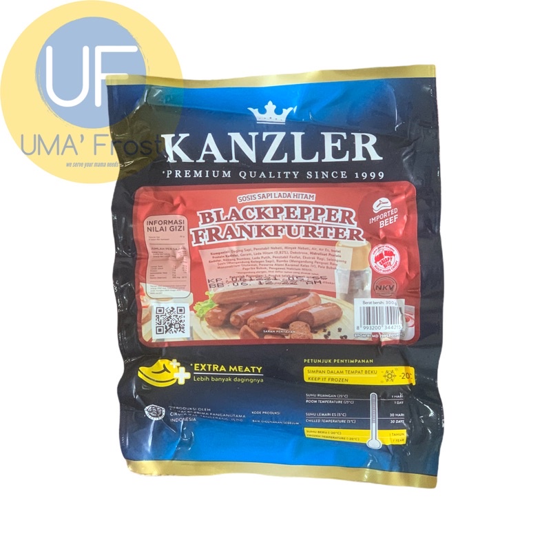 

KANZLER BLACKPEPPER FRANKFURTER 300 GR