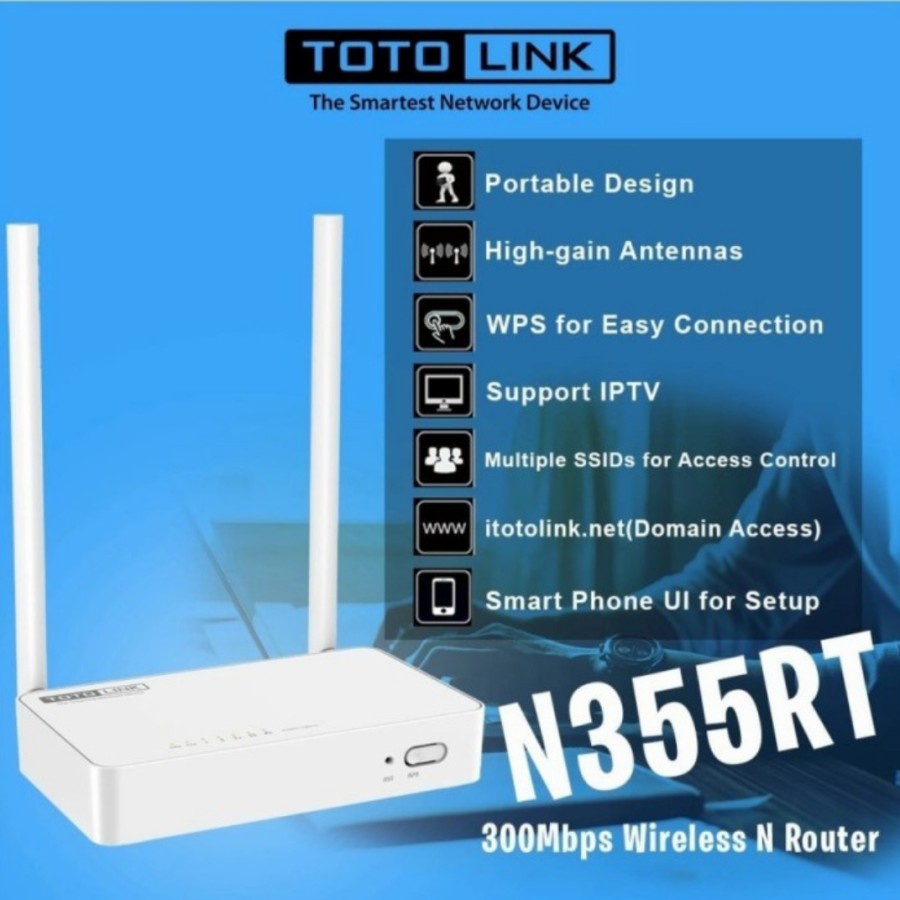 Totolink N355RT Wireless N Router 300Mbps Resmi