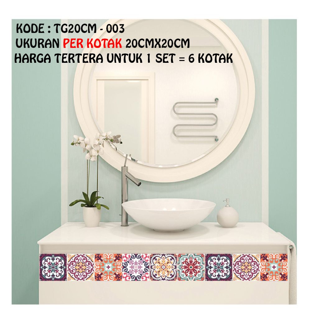 STICKER DINDING KERAMIK TEGEL DAPUR 20CMX20CM 003