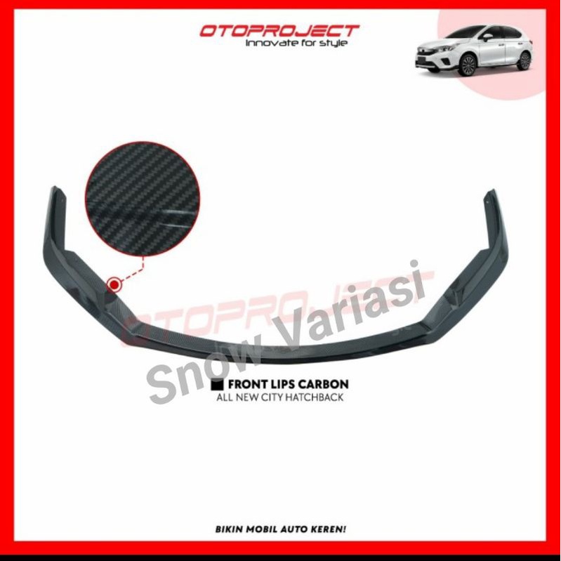 Otoproject Front Lips List Bibir Bumper Depan Carbon City Hatchback