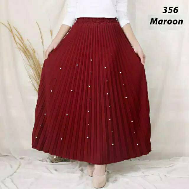 Rok Plisket / Rok Plisket Premium / Prisket Flare Skirt / Maxi Skirt 356