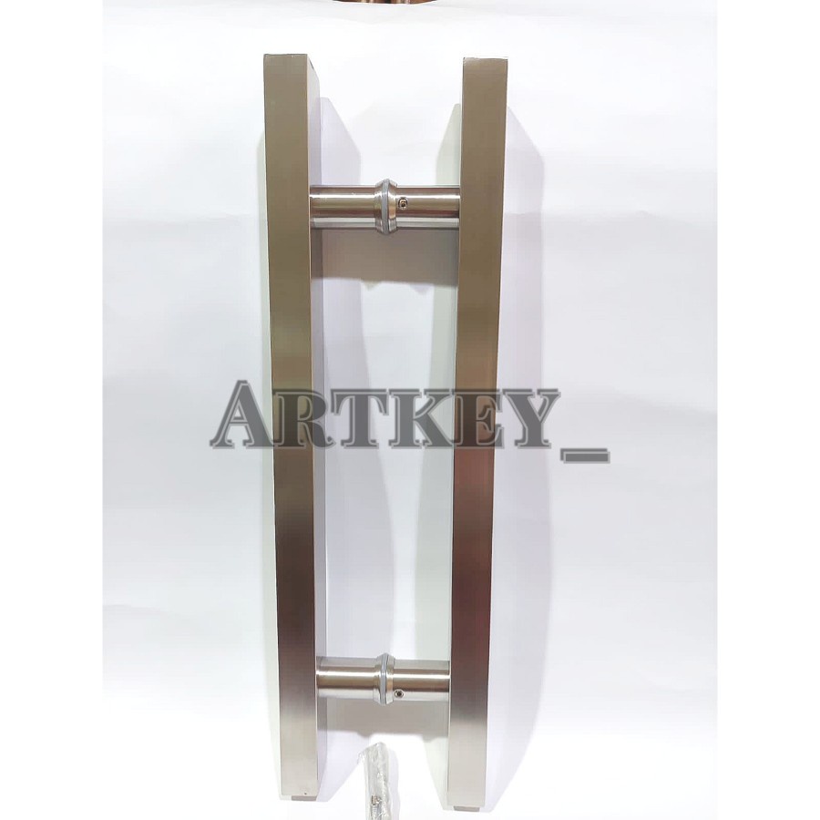 HANDLE PINTU KAYU/KACA/ALUMUNIUM MODEL H holo 25 x 38 mm as 35 x 50 cm