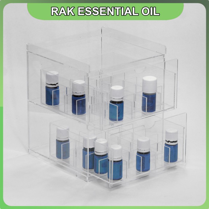 

Promo Rak Essential Oil 2 Tingkat Model Laci Bahan Acrylic Isi 50 - Clear