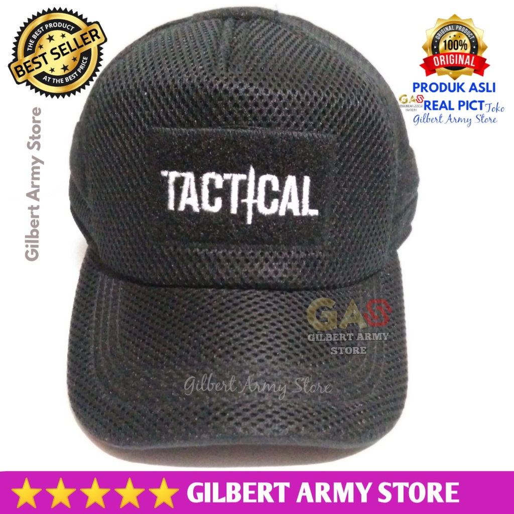 GILBERT ARMY STORE- Grosir Topi Velcro Perekat Jala Jaring Army Tan Gurun Murah kualitas premium