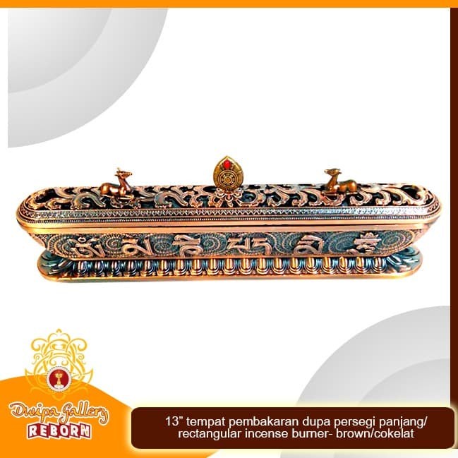 13&quot; tempat pembakaran dupa persegi panjang/ rectangular incense burner