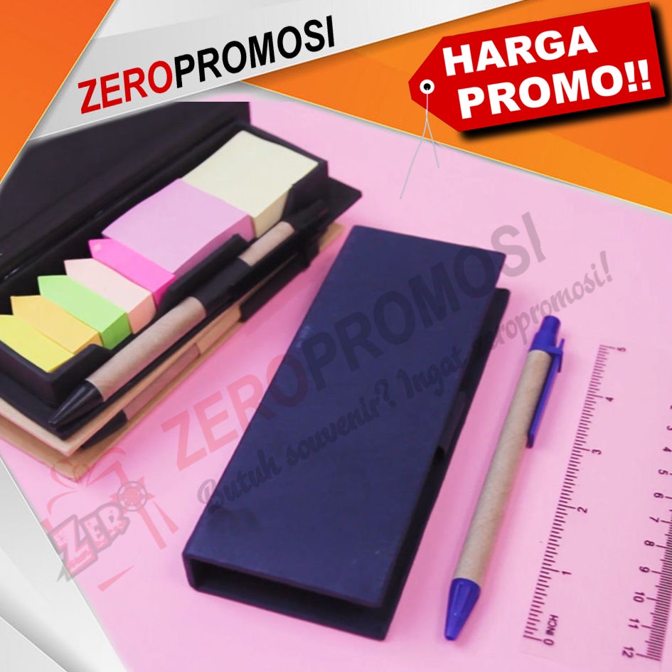 

Souvenir memo sticky note pen & penggaris 908