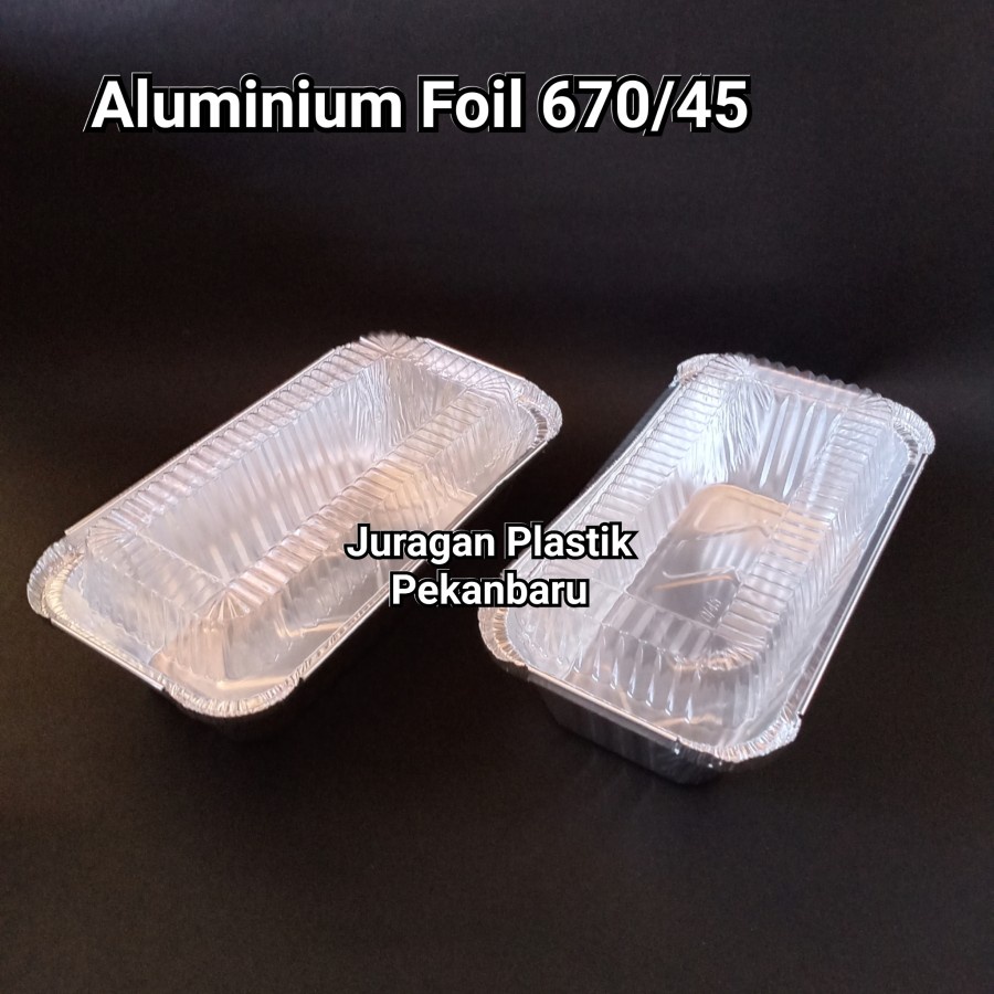 Jual Aluminium Foil Cup 670/45 dengan Tutup ( Loyang Persegi Panjang