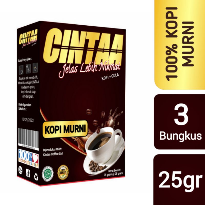

KOPI CINTA MURNI 3 KOTAK / 9 PCS KOPI ORIGINAL