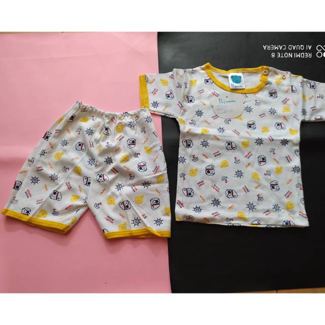 Stelan Bayi pendek papanda 3 - 6 bulan size M/L