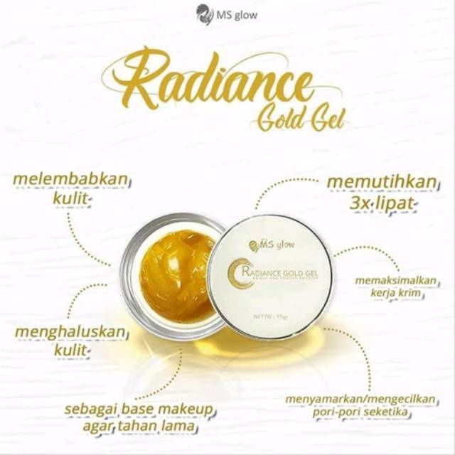 ⭐BAGUS⭐ MS GLOW Radiance Gold Gel Bright And Smooth Booster 15gr