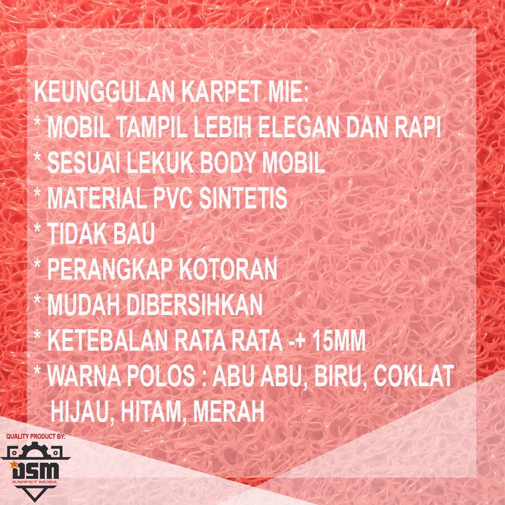 Karpet Mobil Toyota Avanza Lama (2004-2011) - Full Bagasi / Karpet Mie Avanza Full Bagasi Tebal Dan Empuk  / DSM