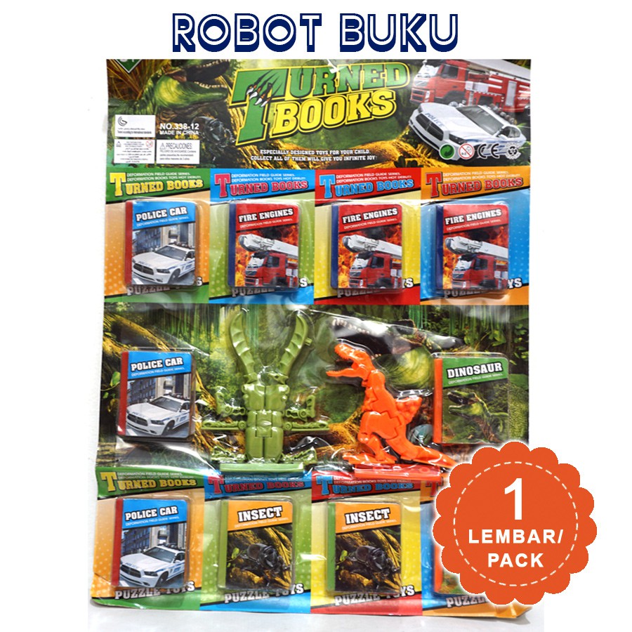 

Mainan grosir Robot Buku transform LEMBARAN isi 12 pcs - Robot BUKU Lembar