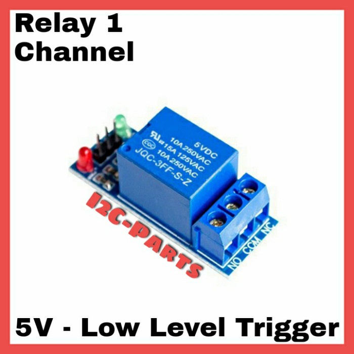 5v Relay 1 Channel Module For Arduino STM32 Raspy Low Level Trigger