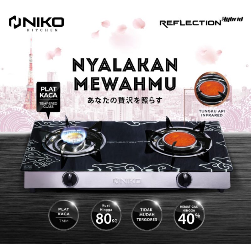 Kompor Kaca Niko Reflection Infrared mix bara