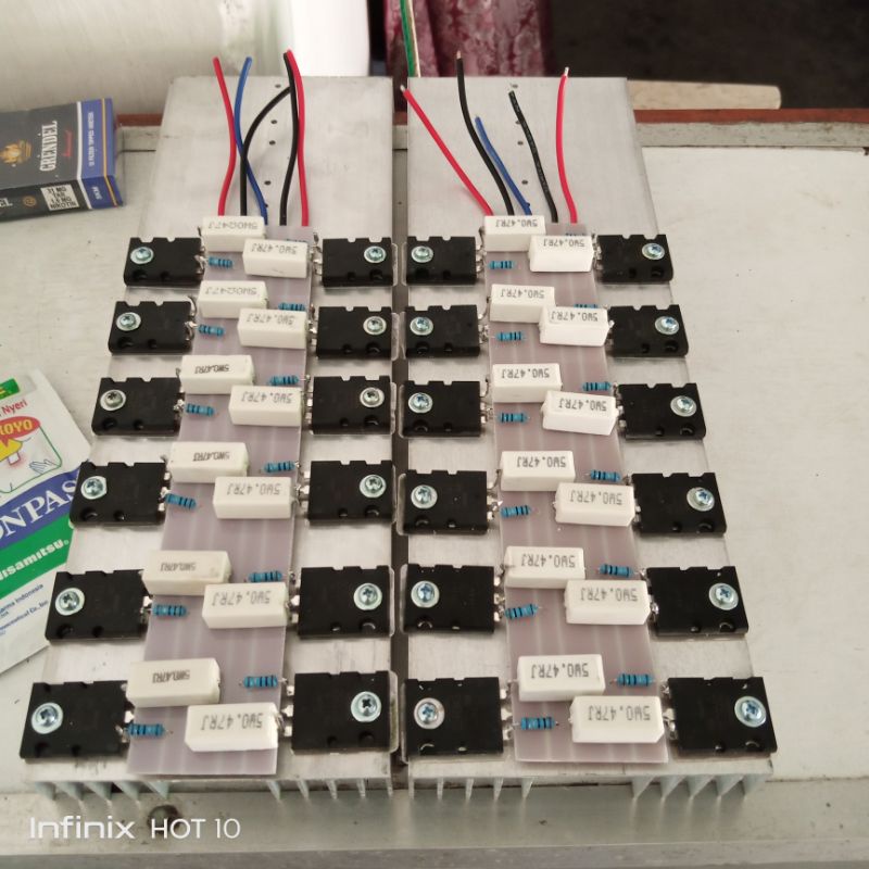 transistor final 6 set lengkap pendingin