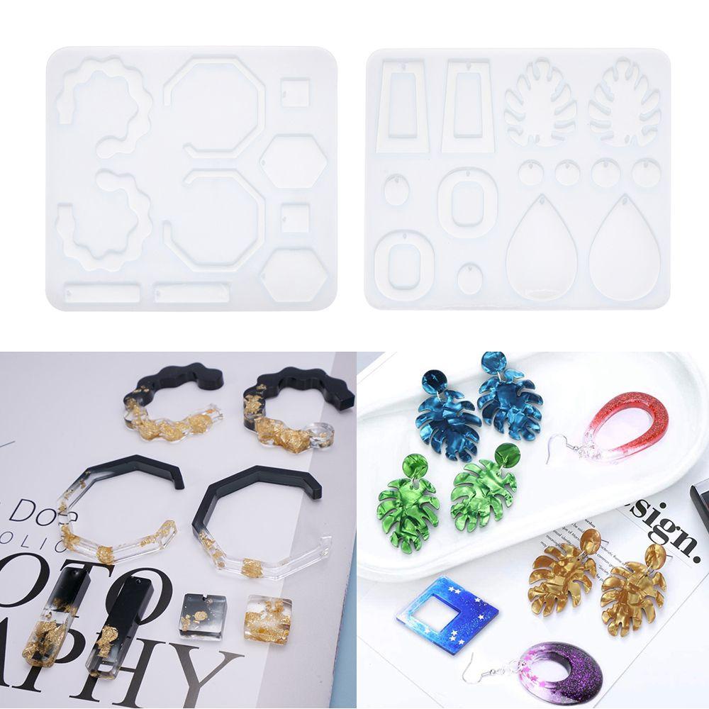 Chookyy Earrings Resin Mold Cetakan Silikon Kristal Epoxy UV Transparan