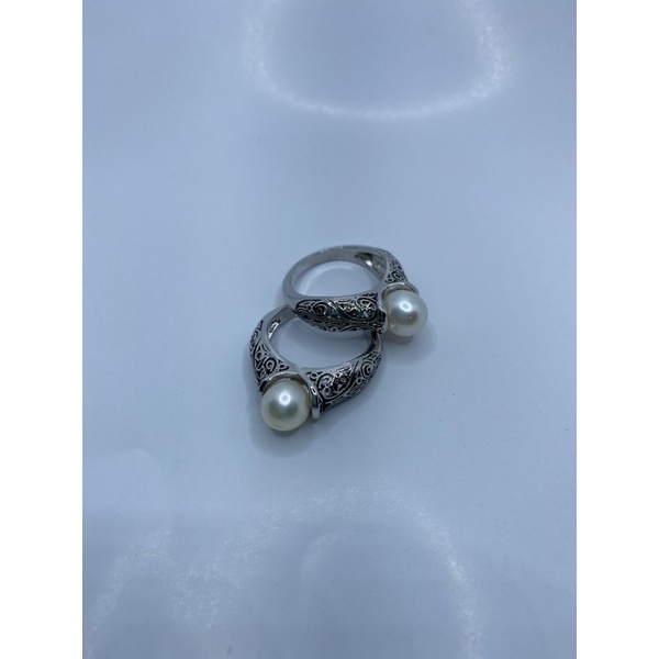 cincin perak mutiara laut / cincin perak bakar / cincin perak bali /cincin mutiara asli
