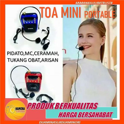 Portable Mic Microphone Karaoke Instruktur senam Sales Toa Mini Suara Jernih