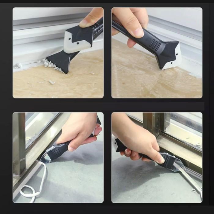 Glue Alat Perapih Sealent Kaca Silikon - Pisau Silen