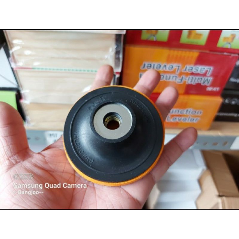 Jual Pad Poles 3 inch Tatakan Velcro/ Sanding Pad Amplas Wool Busa