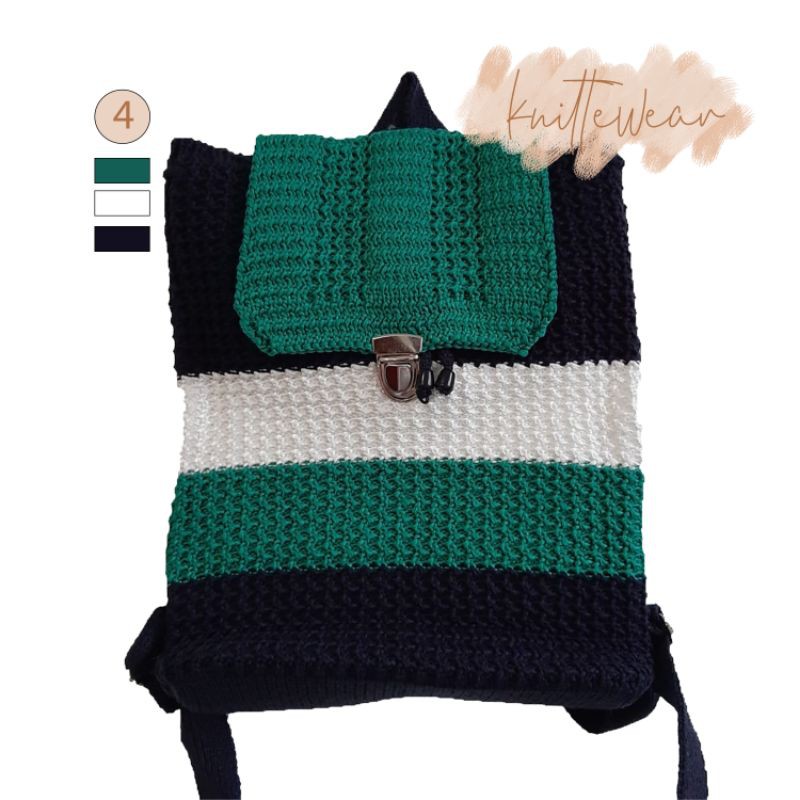 RANSEL SERUT RAJUT (GREEN SERIES)