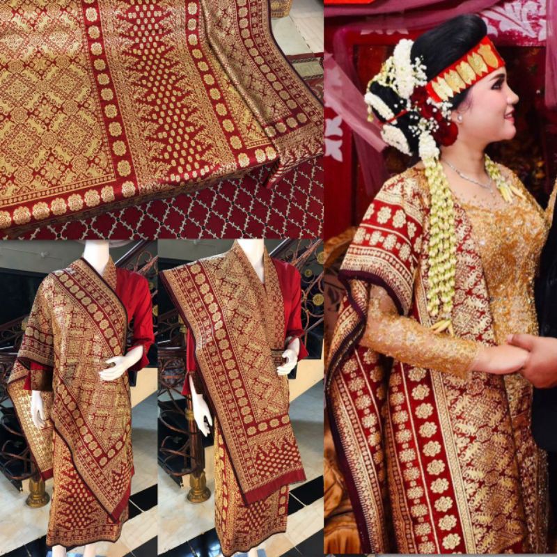 SONGKET LEPUS 1 BENANG Benang Emas kristal  No 1. Bahan dasar sutra alam asli.