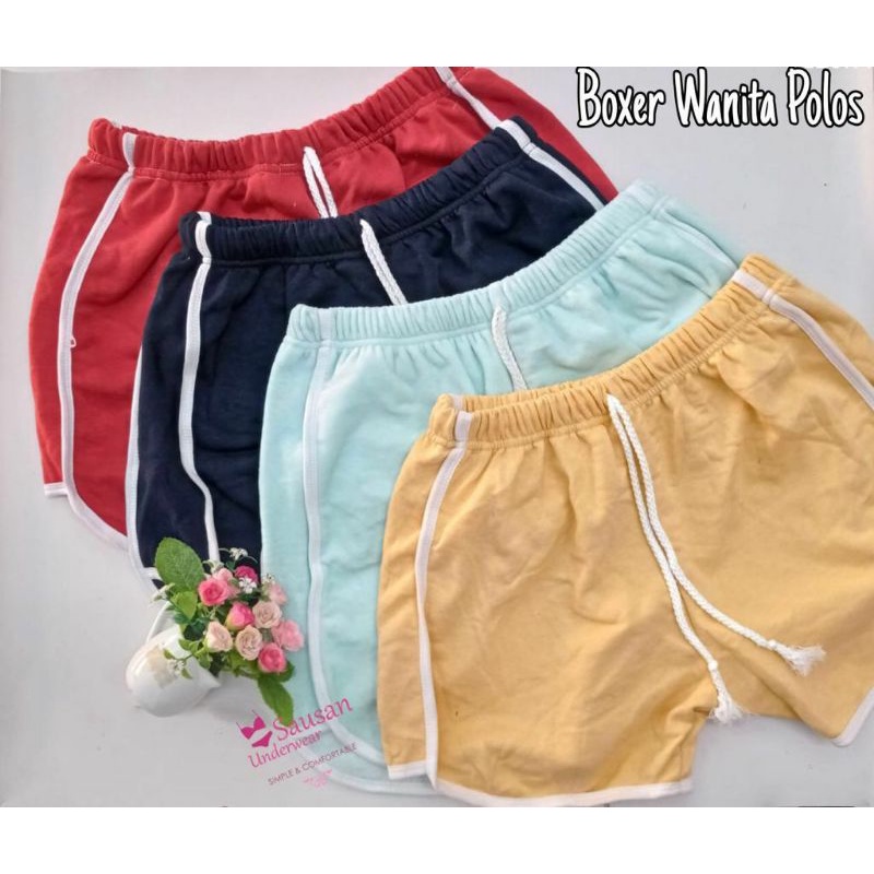 BOXER || BOXER WANITA || BOXER WANITA POLOS || BOXER WANITA POLOS