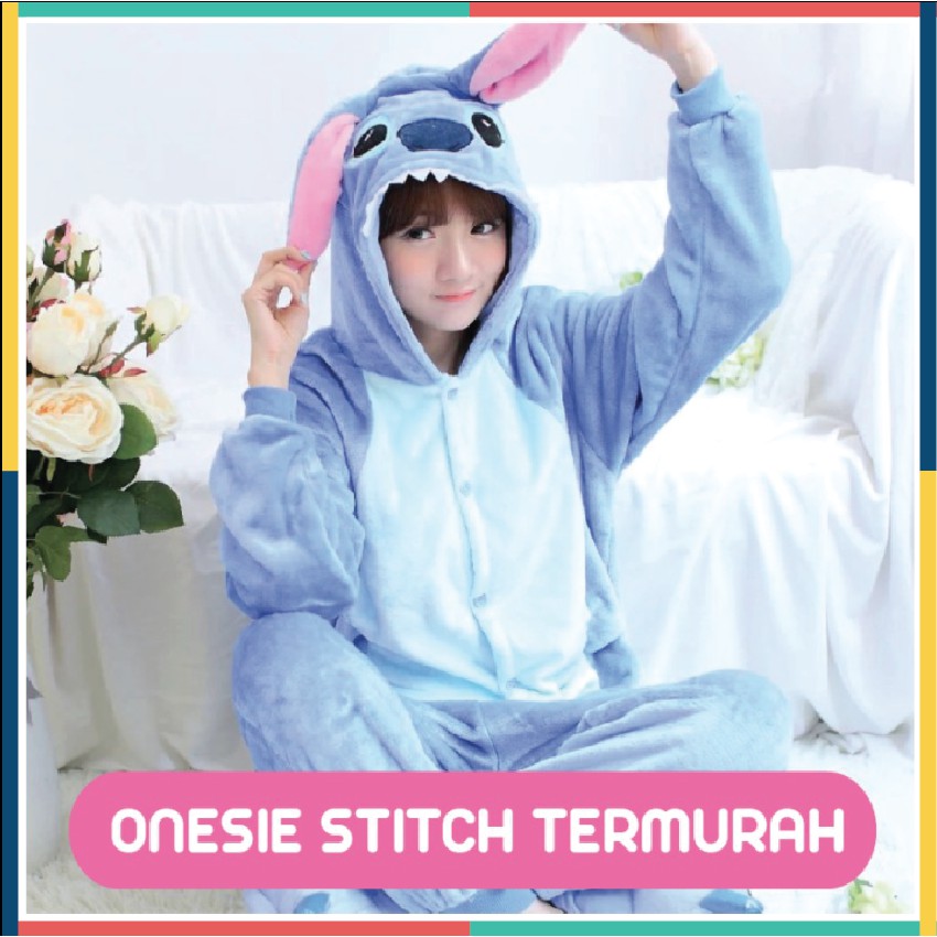 ONESIE KOSTUM PIYAMA STITCH KIGURUMI DEWASA