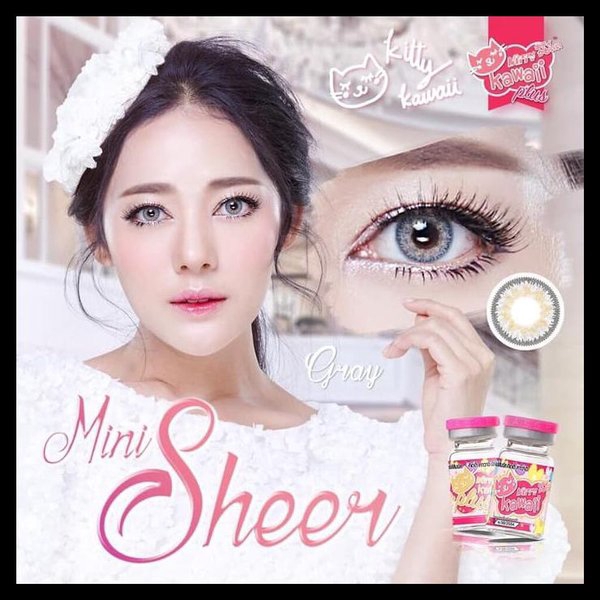 SOFTLENS KITTY KAWAII / SOFTLENS KOREA MINI SHEER GREY  -MINUS / LENSA MATA