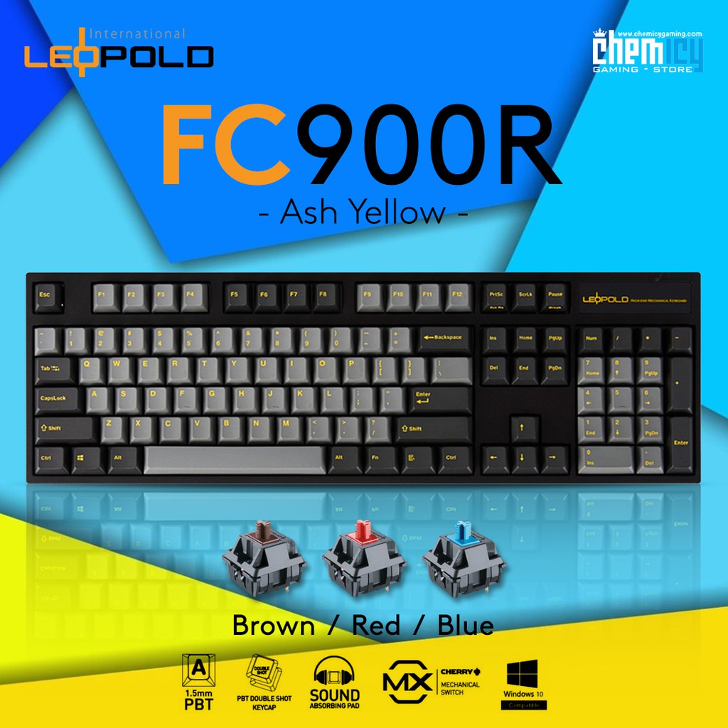 Leopold FC900R Ash Yellow Mechanical Gaming Keyboard