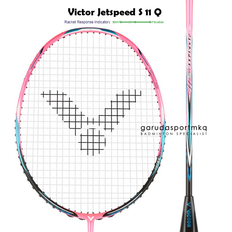 Raket bulutangkis Jetspeed S 11 Raket Badminton Victor JS 11 Raket Bulutangkis Victor pink Ori