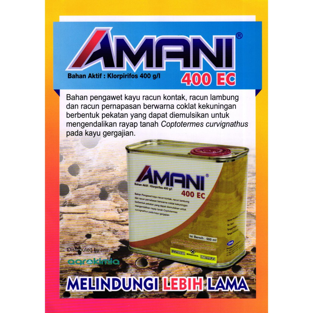 Anti Rayap Amani 400 EC 100 Ml | Pengawet Kayu | Obat Anti Raya Kayu